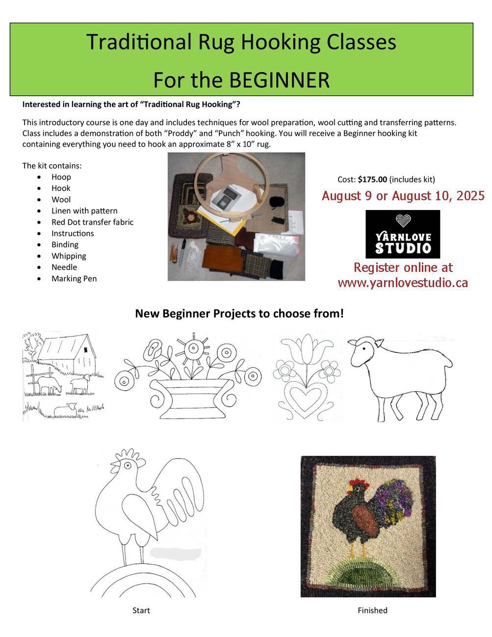 Traditional Rug Hooking Workshop