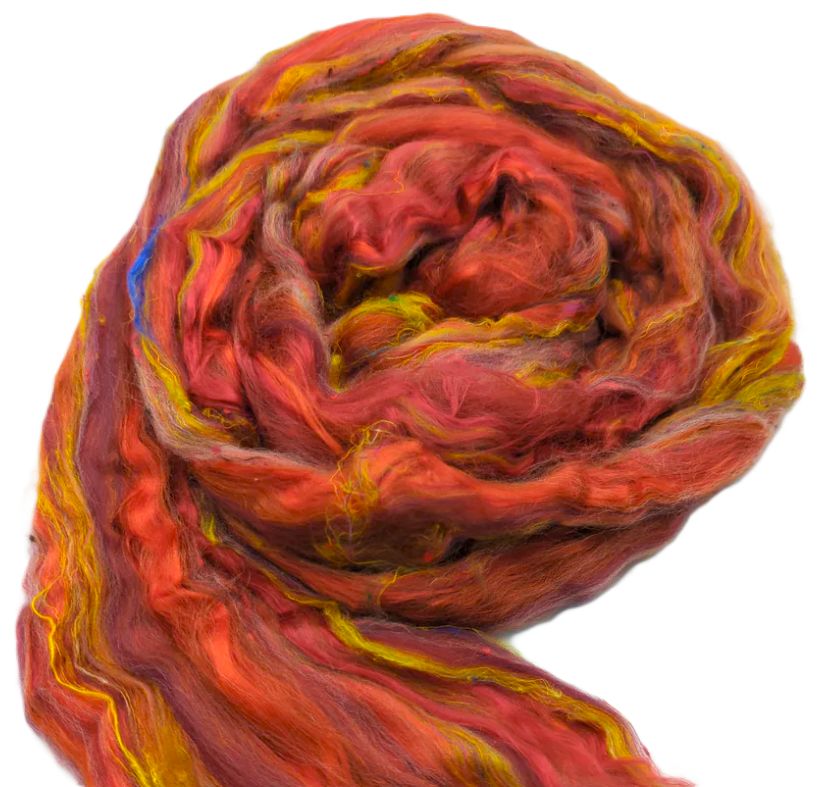 37.5/25/12.5/12.5/10/2.5 Merino/Bamboo/Tussah Silk/Sari Silk/South American Wool/Viscose 100g