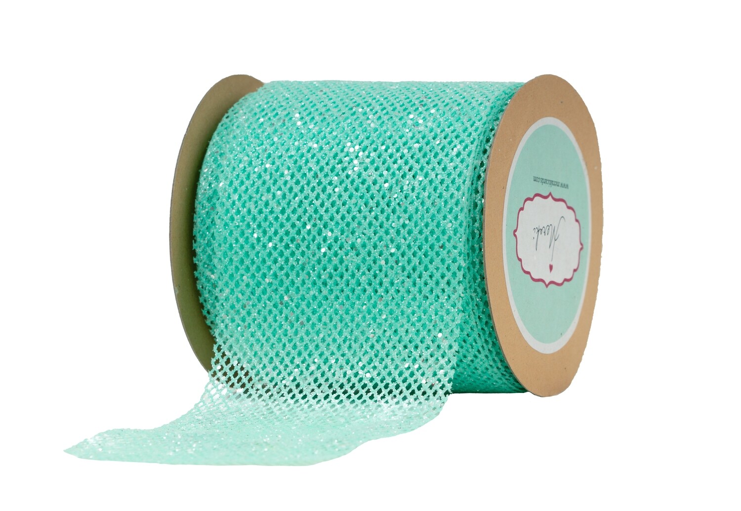 Aqua Net Ribbon with Glitter