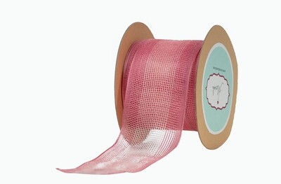 Pink-(Net )Wired Ribbon.