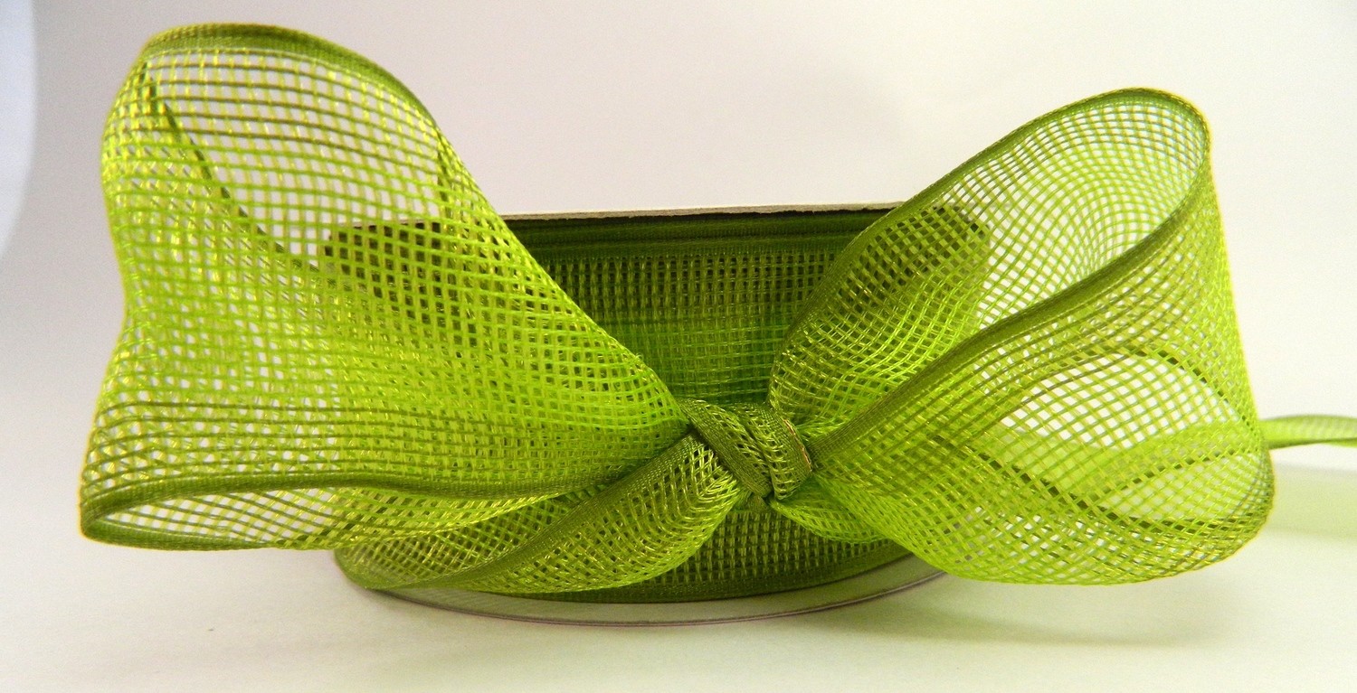 Grass Green-(Net )Wired Ribbon.