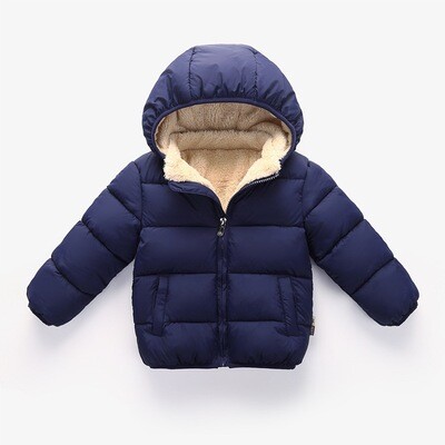 Children&#39;s Velvet Warm Down, Cotton-Padded, Jacket Girls