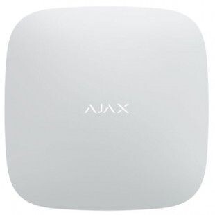 Pannello di controllo di sicurezza con WiFi LTE 4G Dual SIM Hub 2 Plus wireless Ajax bianco