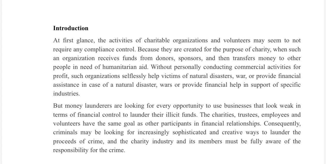 Security and Compliance Risk Management at charitable organizations