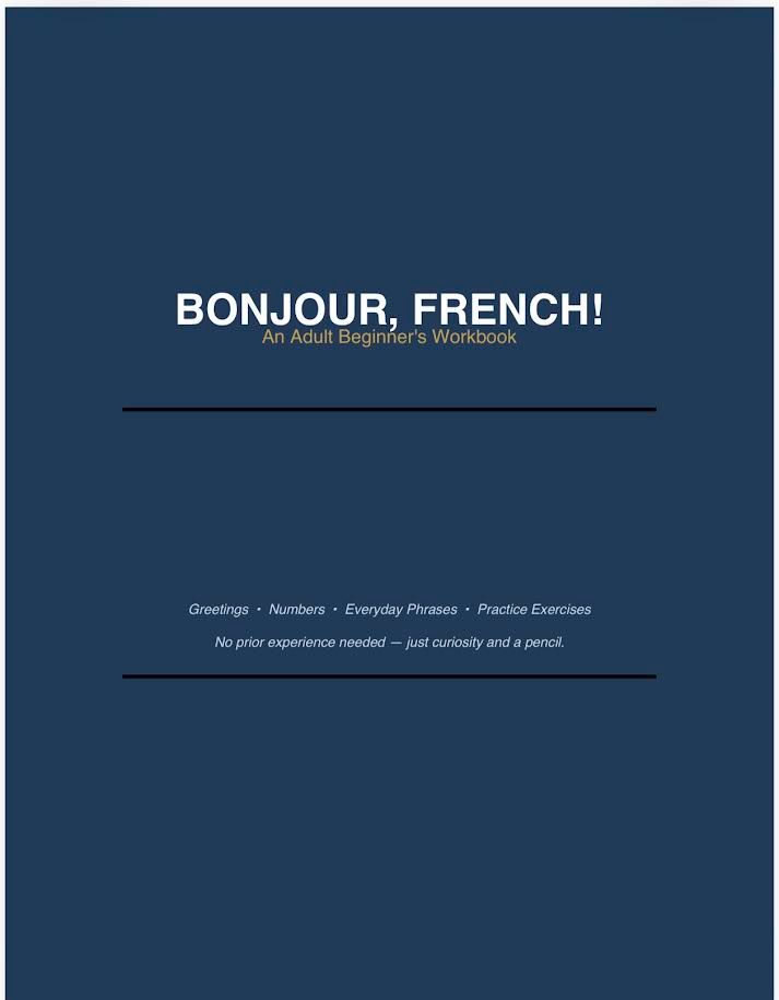 French language beginner learning workbook
