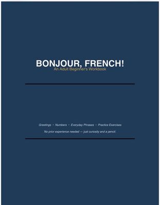 French language beginner learning workbook