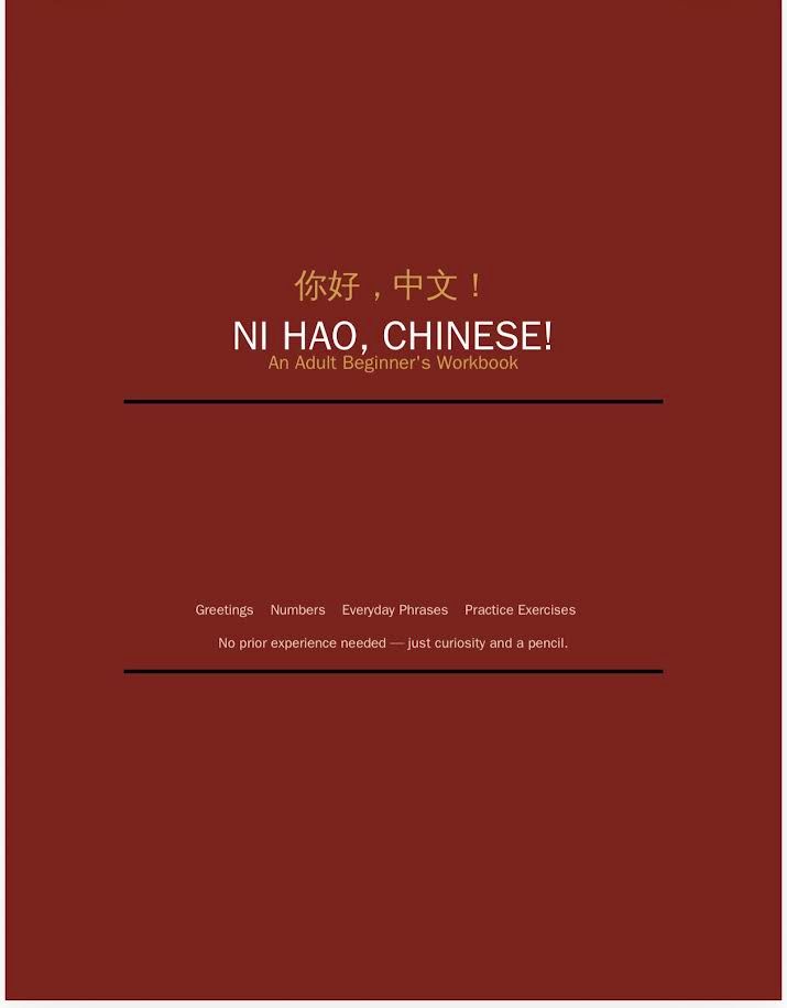 Chinese language learning beginner workbook
