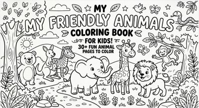 Coloring book for kids 8 pages