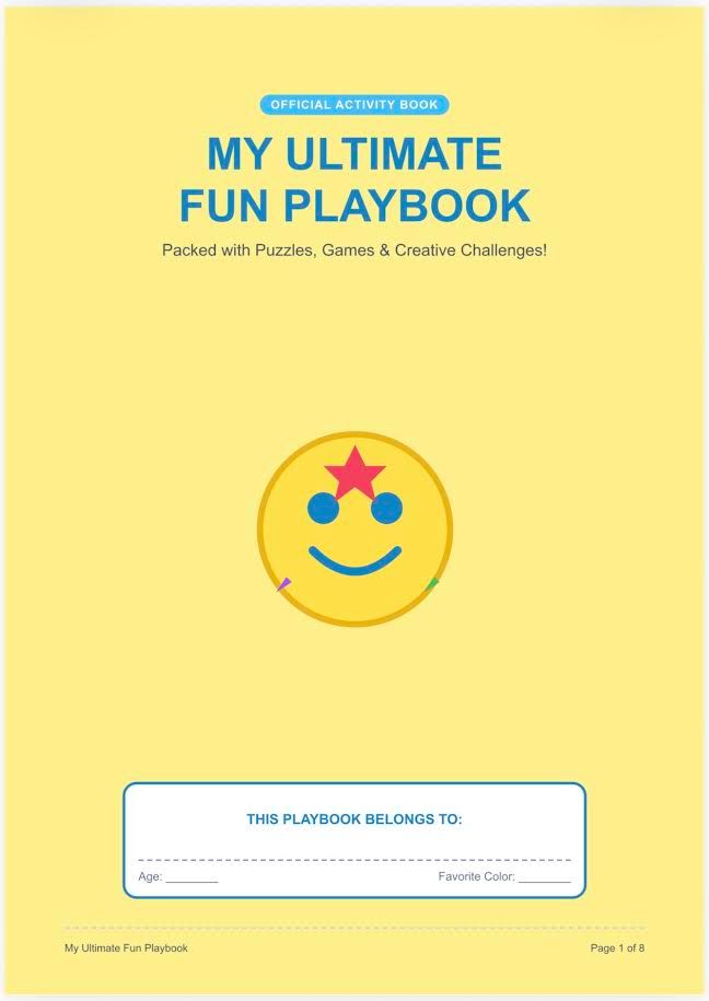 Playbook for kids 8 pages