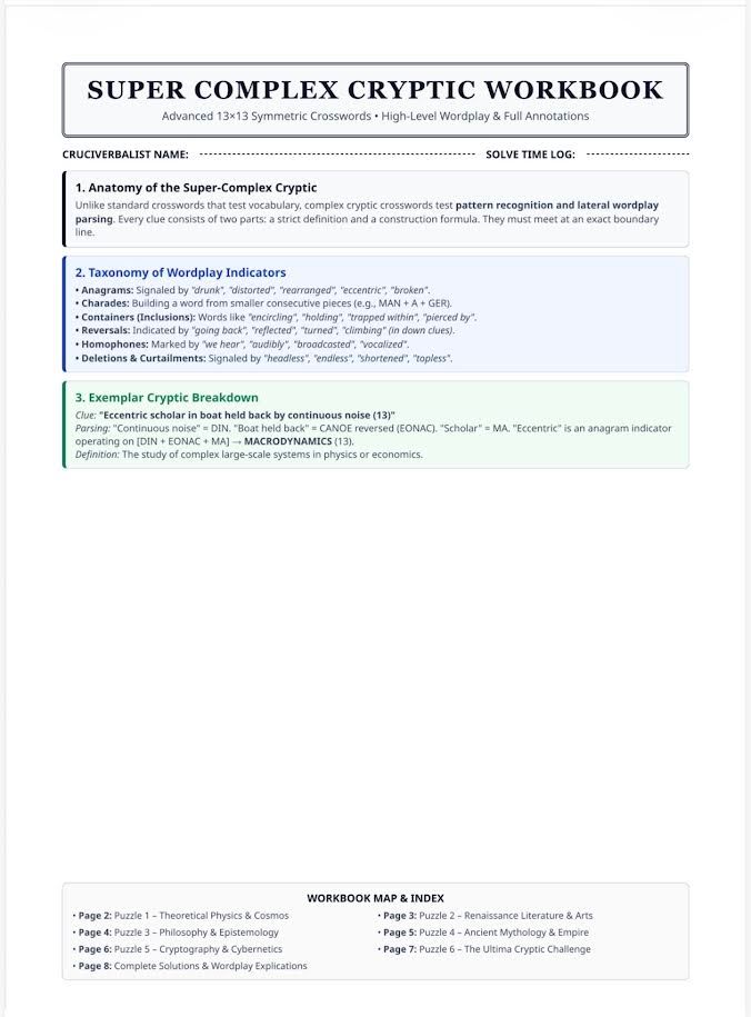Super complex crossword masterclass workbook