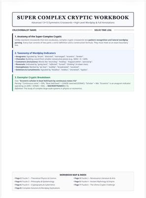 Super complex crossword masterclass workbook