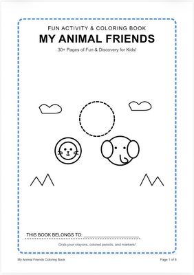 Simple coloring book for kids