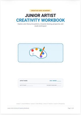 Kids art workbook