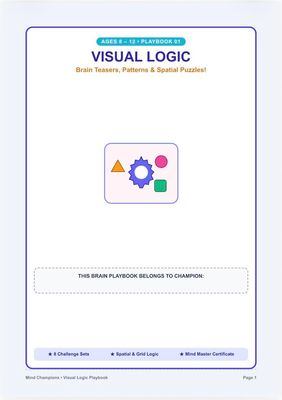 Visual logic challenges playbook for kids