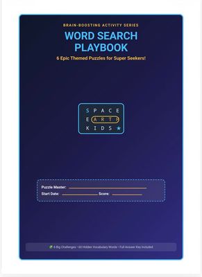Kids word search activity playbook 9 pages