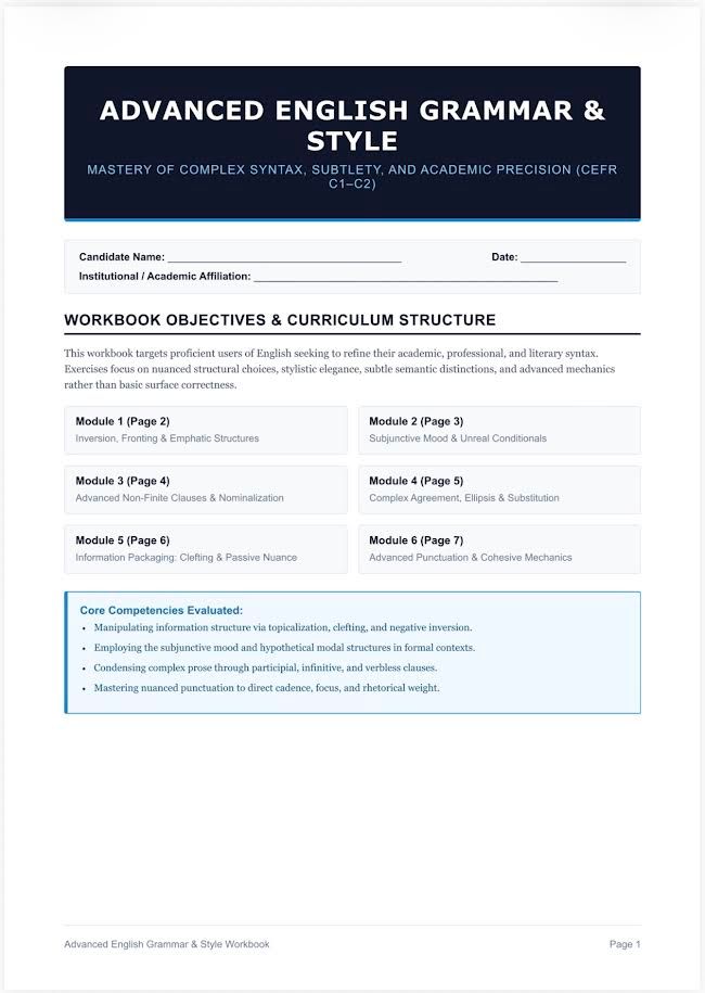 Advanced english grammar workbook C1-C2 second edition