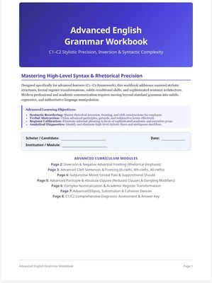 Advanced English Grammar workbook C1-C2