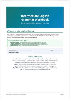 English grammar workbook level B1-B2