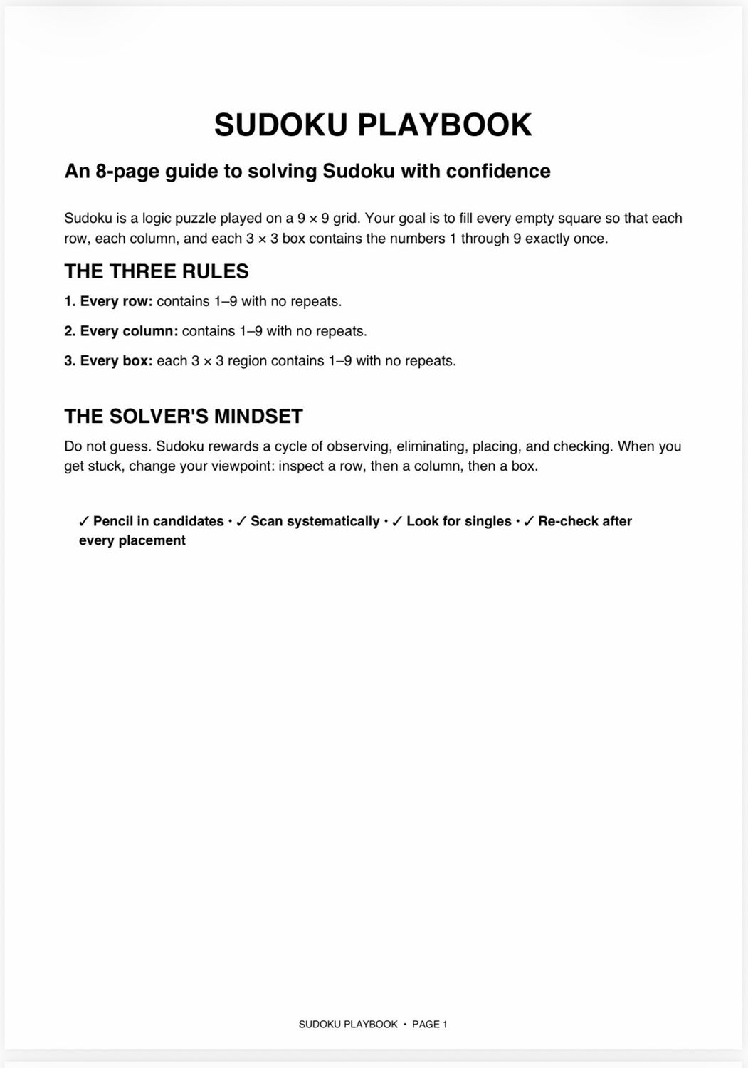 Sudoku Puzzles workbook