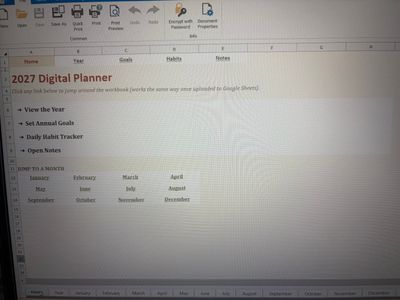 Digital planner of habits, goals and notes for 2027
