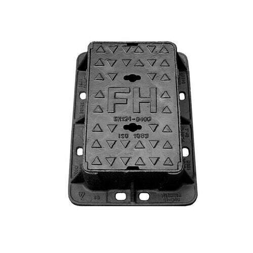 Ductile Iron Hydrant Surface Box Manhole Cover 380 x 230mm - Grade A