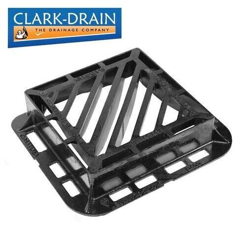 Clark Drain D400 Class Cast Iron Kerbside Gully Grid and Frame 415 x 415 x 100mm