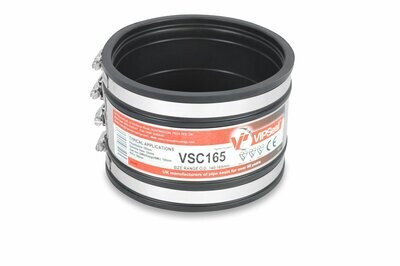 VSC165 VIPSeal Rubber Flexible Standard Drainage Coupling 140mm - 165mm VSC165 VIPSeal Rubber Flexible Standard Drainage Coupling 140mm - 165mm