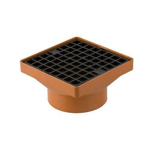 Square Road Gully Hopper with 110mm Solvent Socket