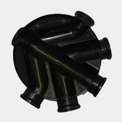 450MM DIA. CHAMBER BASE 110MM. 205MM INVERT. 5X110MM OUTLETS. 3 X BLANK PLUGS 450MM DIA. CHAMBER BASE 110MM. 205MM INVERT. 5X110MM OUTLETS. 3 X BLANK PLUGS