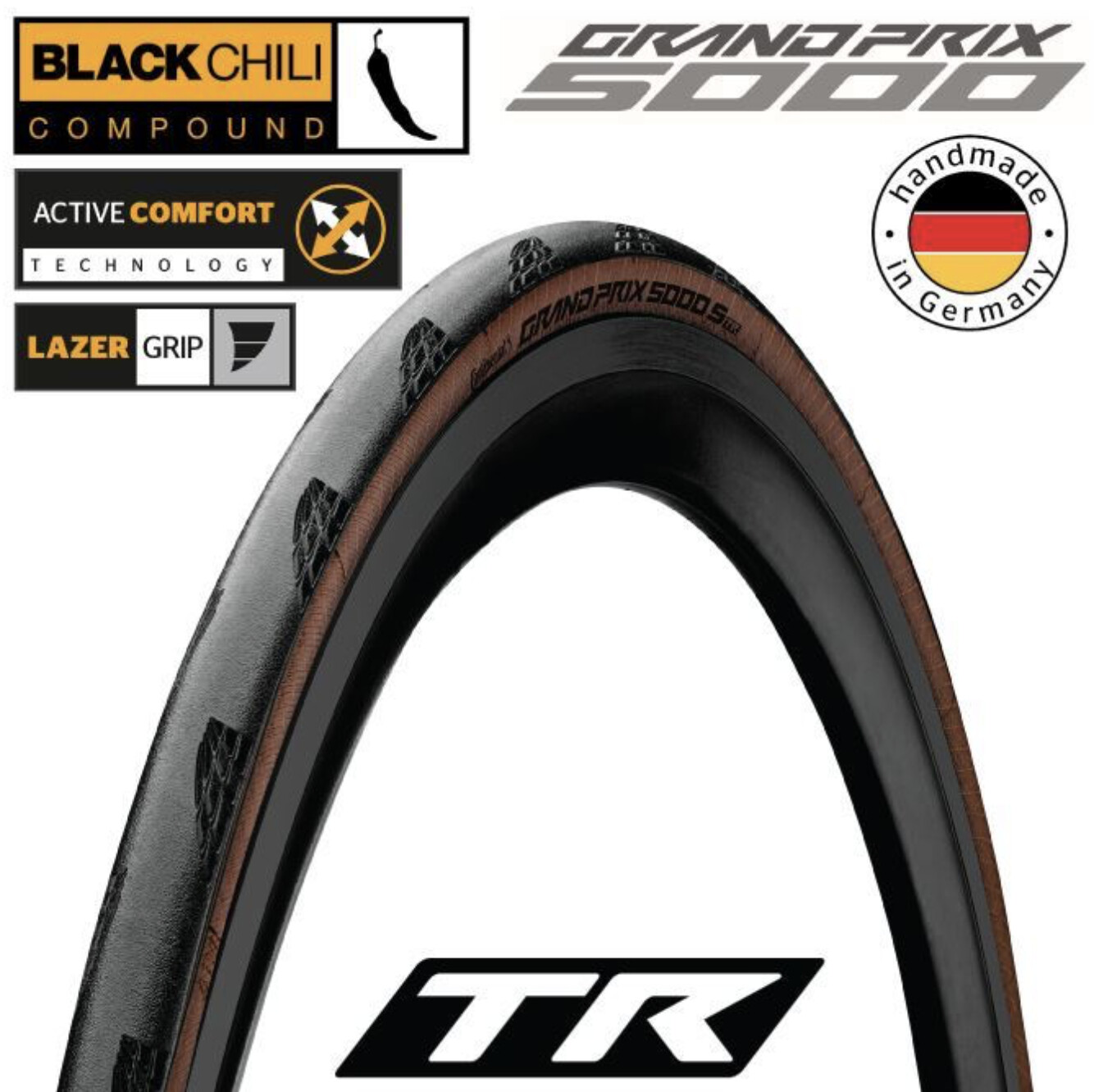 CONTINENTAL GRAND PRIX 5000 S TR FLD 700x28C TRANSPARENT