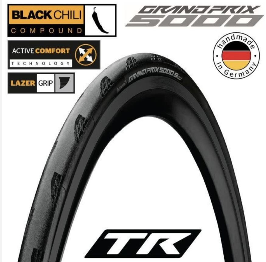 CONTINENTAL GRAND PRIX GP5000 S TR TUBELESS TYRE - BLACK