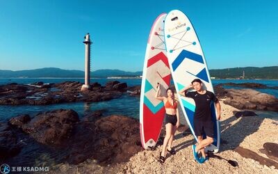 【SUP】澳底外礁金銀島SUP，海上燈塔登島逍遙遊