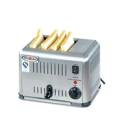 ​Stainless Steel 4-Slice Toaster with 5-Minute Timer – Model 4ATS