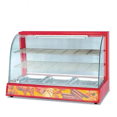 Electric Curved Glass Warming Showcase DH-828 – CE Certified Food Warmer with Moisture Control