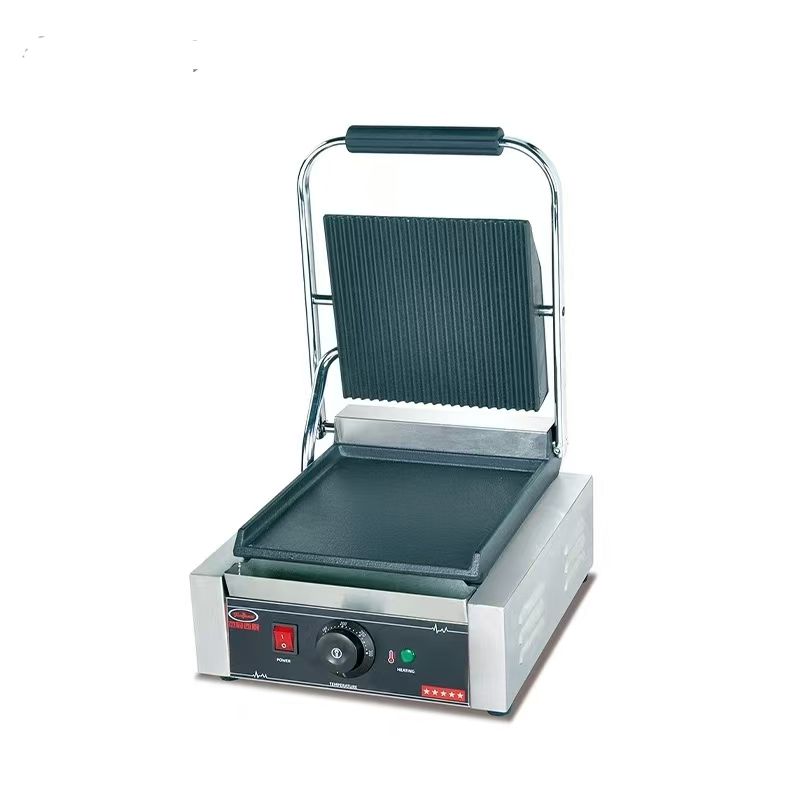 ​Electric Stainless Steel Panini Grill (Model EG-811B) with CE Certificate