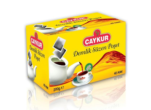 Caykur Demlik Suzen Poset Cay / Black Tea Bags For Tea Pots - 200 Gr / 40 Tea Bags
