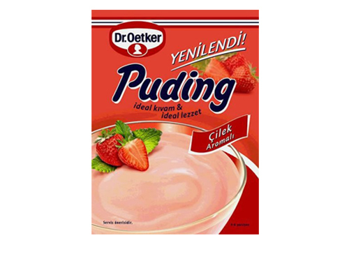 Dr.Oetker Cilekli Puding / Pudding w/Strawberry - 125 Gr