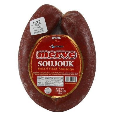 MERVE SOUJOUK BEEF HOT (453.5G)