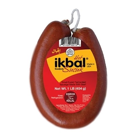 Ikbal Kangal Sucuk Acili/ Ring Sucuk Hot - 12/1 lbs - (%100 Halal)