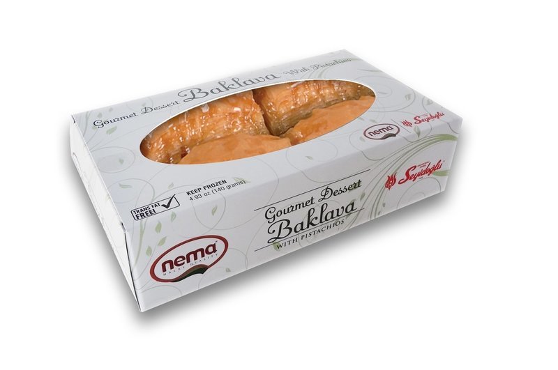 Seyidoglu Frozen BAKLAVA WITH PISTACHIOS - 4 pieces 42/4.9 OZ