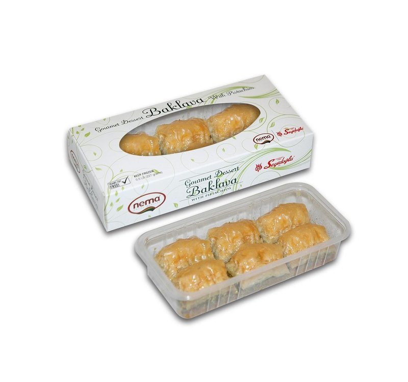 Seyidoglu Frozen BAKLAVA WITH PISTACHIOS - 6 pieces 49/0.5 lb