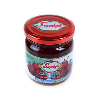 SEYIDOGLU DIABETIC STRAWBERRY JAM GLASS JAR 12/240 GR