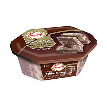 SEYIDOGLU SESAME OIL  HALVAH WITH COCOA - PLASTIC 8/600 GR