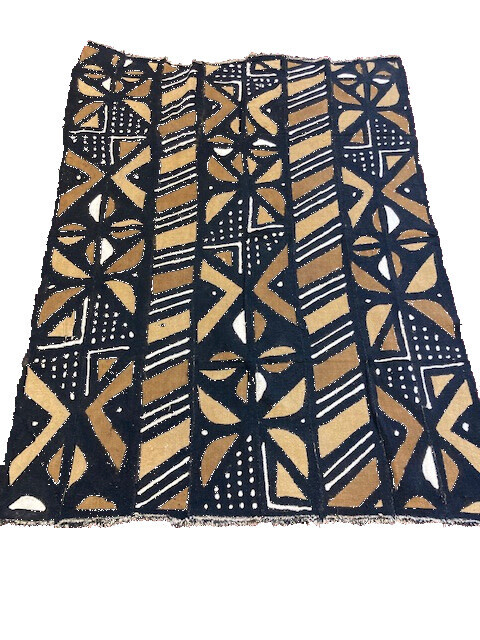 Mudcloth Fabric, Brown. Handmade in Mali. 100% Cotton. Sizes vary: 38-45in Wide, 63-68in Long. For Clothing and Decorating