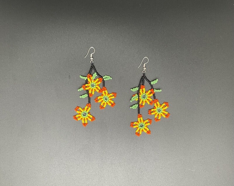 Flower Beaded Earrings