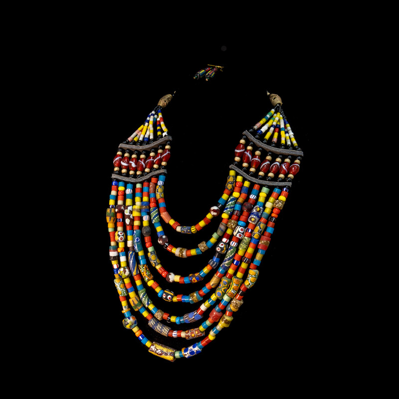ethnic necklace, brass