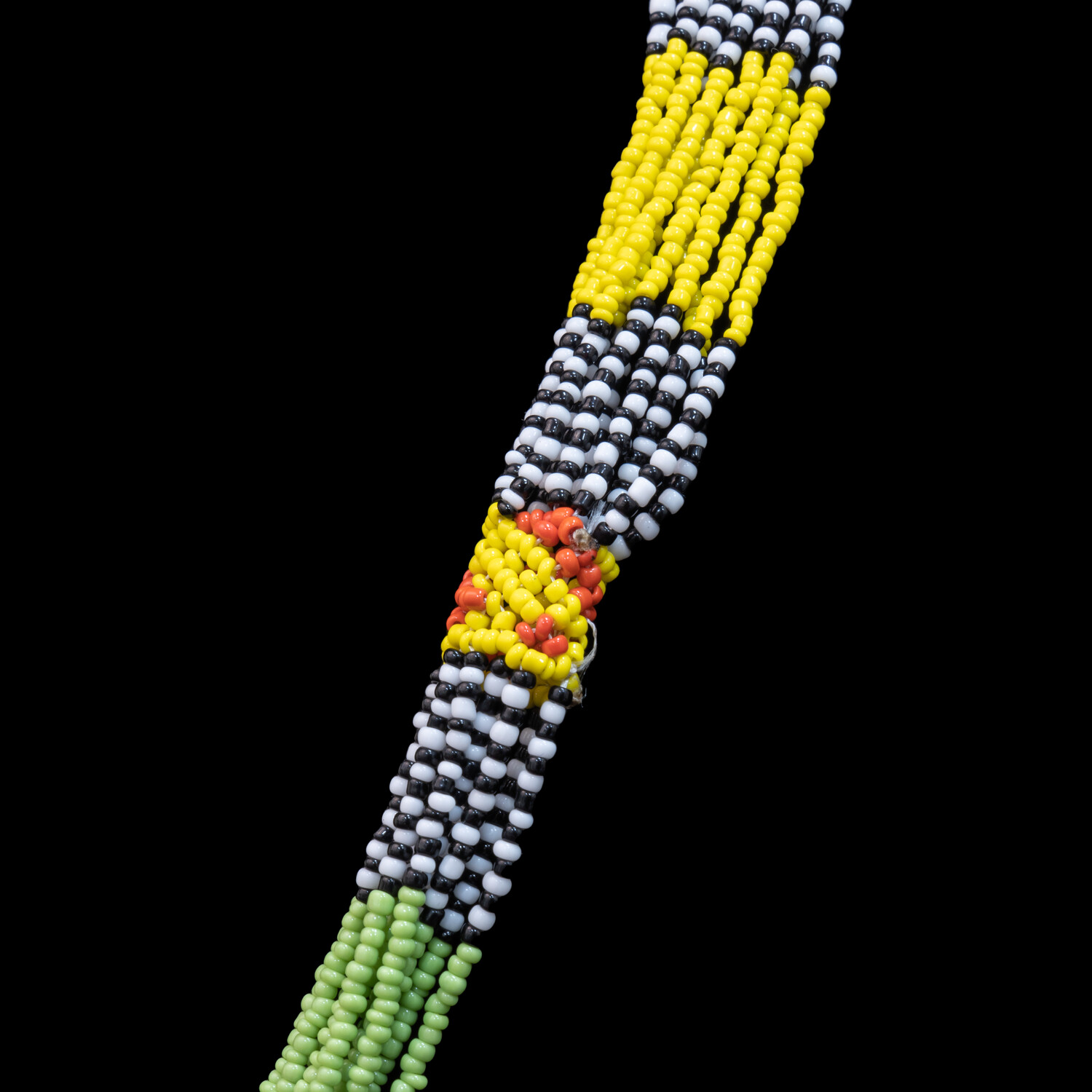 Multi-colored multi-beaded necklace.