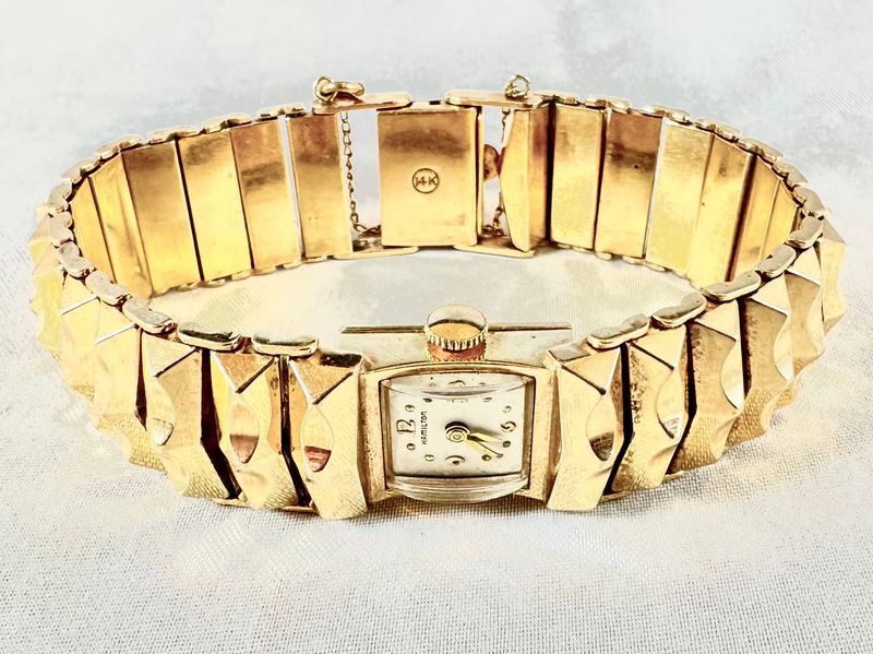 14kt Gold Ladies Hamilton Bracelet Watch