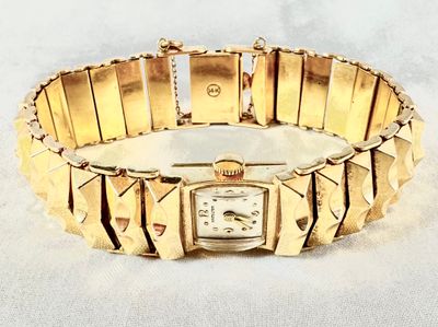 14kt Gold Ladies Hamilton Bracelet Watch