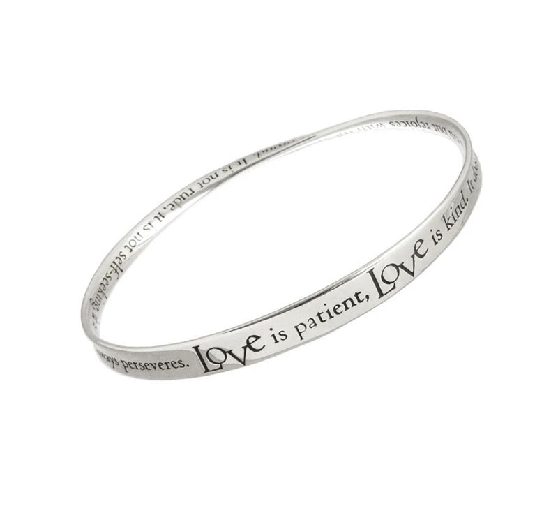 Love is Patient 1 Corinthians Mobius Bracelet